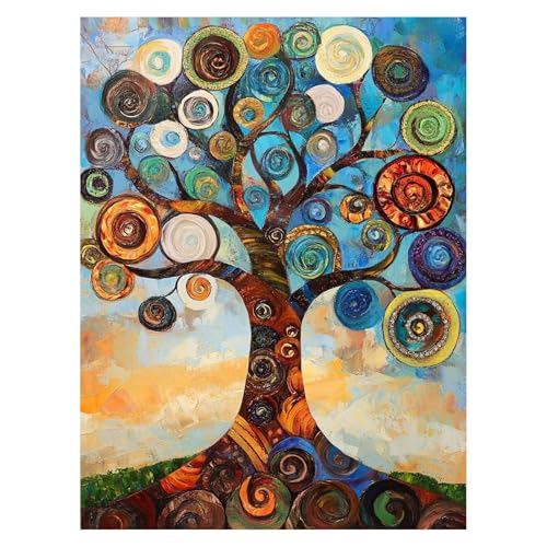 Malen Nach Zahlen Erwachsene Abstrakt Malen Nach Zahlen Kinder Kunst mit Pinsel und Wasserdicht Leinwand Acrylfarben Set, Diy Set Erwachsene Bilder 40 x 55cm Zimmer Deko Geschenke für Frauen LSJ-6233 von LUESSJAO