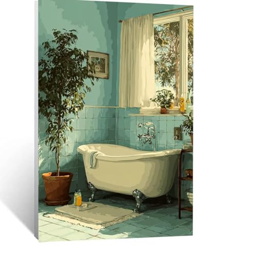 Malen Nach Zahlen Erwachsene Badezimmer Malen Nach Zahlen Kinder Pflanzen mit Pinsel und Wasserdicht Leinwand Acrylfarben Set, Diy Set Erwachsene Bilder 150 x 100 CM für Zimmer Deko Geschenke LSJ-0979 Malen Nach Zahlen Erwachsene Badezimmer Malen Nach Zahlen Kinder Pflanzen mit Pinsel und Wasserdicht Leinwand Acrylfarben Set, Diy Set Erwachsene Bilder 150 x 100 CM für Zimmer Deko Geschenke LSJ-0979 von LUESSJAO