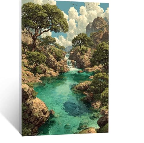 Malen Nach Zahlen Erwachsene Baum Malen Nach Zahlen Kinder Landschaft mit Pinsel und Wasserdicht Leinwand Acrylfarben Set, Diy Set Erwachsene Bilder 30x40 CM für Deko Wohnzimmer Geschenke LSJ-0332 Malen Nach Zahlen Erwachsene Baum Malen Nach Zahlen Kinder Landschaft mit Pinsel und Wasserdicht Leinwand Acrylfarben Set, Diy Set Erwachsene Bilder 30x40 CM für Deko Wohnzimmer Geschenke LSJ-0332 von LUESSJAO