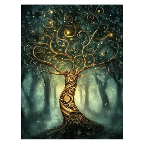 Malen Nach Zahlen Erwachsene Baum Malen Nach Zahlen Kinder Verträumt mit Pinsel und Wasserdicht Leinwand Acrylfarben Set, Diy Set Erwachsene Bilder 100x135 cm Zimmer Deko Geschenke für Frauen LSJ-4585 von LUESSJAO