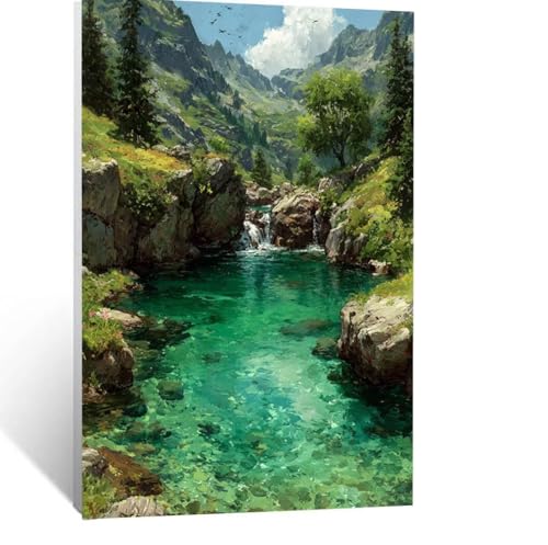 Malen Nach Zahlen Erwachsene Berg Malen Nach Zahlen Kinder Fluss mit Pinsel und Wasserdicht Leinwand Acrylfarben Set, Diy Set Erwachsene Bilder 90x120cm für Zimmer Deko Geschenke für Frauen LSJ-0295 Malen Nach Zahlen Erwachsene Berg Malen Nach Zahlen Kinder Fluss mit Pinsel und Wasserdicht Leinwand Acrylfarben Set, Diy Set Erwachsene Bilder 90x120cm für Zimmer Deko Geschenke für Frauen LSJ-0295 von LUESSJAO