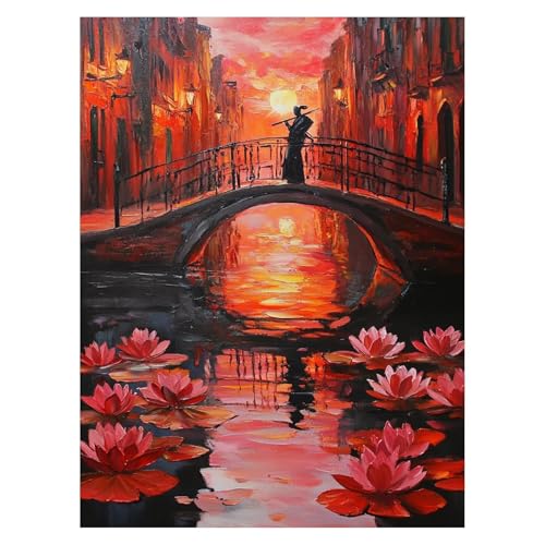Malen Nach Zahlen Erwachsene Blume Malen Nach Zahlen Kinder Brücke mit Pinsel und Wasserdicht Leinwand Acrylfarben Set, Diy Set Erwachsene Bilder 30x40 cm für Zimmer Deko Geschenke für Frauen LSJ-6484 Malen Nach Zahlen Erwachsene Blume Malen Nach Zahlen Kinder Brücke mit Pinsel und Wasserdicht Leinwand Acrylfarben Set, Diy Set Erwachsene Bilder 30x40 cm für Zimmer Deko Geschenke für Frauen LSJ-6484 von LUESSJAO