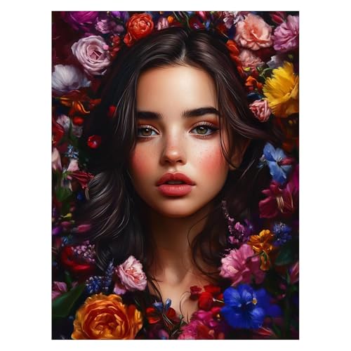 Malen Nach Zahlen Erwachsene Blume Malen Nach Zahlen Kinder Frau mit Pinsel und Wasserdicht Leinwand Acrylfarben Set, Diy Set Erwachsene Bilder 40 x 55cm für Zimmer Deko Geschenke für Frauen LSJ-6401 Malen Nach Zahlen Erwachsene Blume Malen Nach Zahlen Kinder Frau mit Pinsel und Wasserdicht Leinwand Acrylfarben Set, Diy Set Erwachsene Bilder 40 x 55cm für Zimmer Deko Geschenke für Frauen LSJ-6401 von LUESSJAO