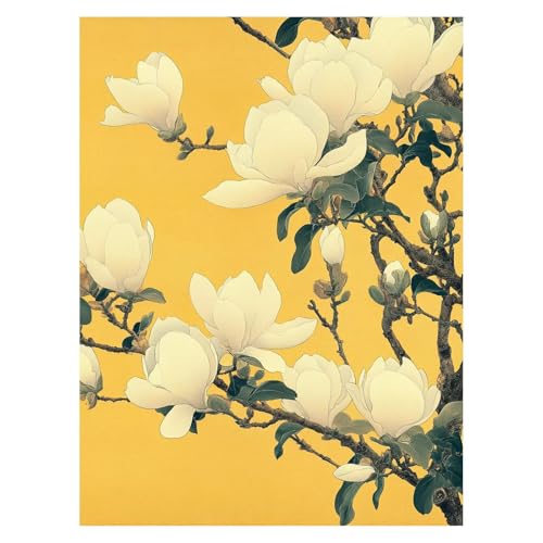 Malen Nach Zahlen Erwachsene Blume Malen Nach Zahlen Kinder PflanZen mit Pinsel und Wasserdicht Leinwand Acrylfarben Set, Diy Set Erwachsene Bilder 30 x 40 CM für Deko Wohnzimmer Geschenke LSJ-6986 von LUESSJAO