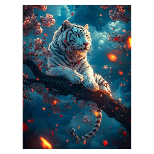 Malen Nach Zahlen Erwachsene Blume Malen Nach Zahlen Kinder Weißer Tiger mit Pinsel und Wasserdicht Leinwand Acrylfarben Set, Diy Set Erwachsene Bilder 30 x 40 cm für Deko Wohnzimmer Geschenke LSJ3429 Malen Nach Zahlen Erwachsene Blume Malen Nach Zahlen Kinder Weißer Tiger mit Pinsel und Wasserdicht Leinwand Acrylfarben Set, Diy Set Erwachsene Bilder 30 x 40 cm für Deko Wohnzimmer Geschenke LSJ3429 von LUESSJAO