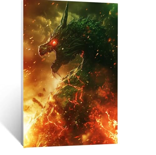 Malen Nach Zahlen Erwachsene Fantasie Malen Nach Zahlen Kinder Drachen mit Pinsel und Wasserdicht Leinwand Acrylfarben Set, Diy Set Erwachsene Bilder 80x110 CM für Zimmer Deko Geschenke LSJ-0910 Malen Nach Zahlen Erwachsene Fantasie Malen Nach Zahlen Kinder Drachen mit Pinsel und Wasserdicht Leinwand Acrylfarben Set, Diy Set Erwachsene Bilder 80x110 CM für Zimmer Deko Geschenke LSJ-0910 von LUESSJAO