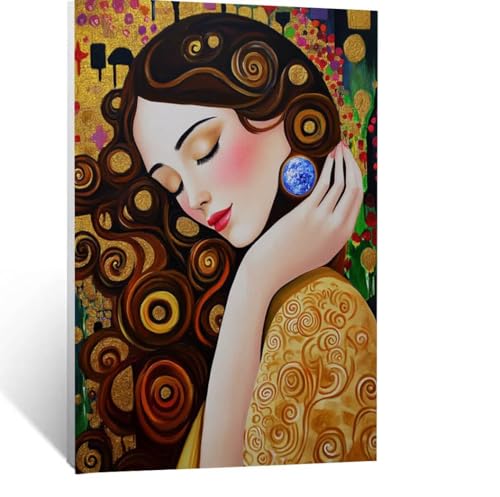 Malen Nach Zahlen Erwachsene Frau Malen Nach Zahlen Kinder Abstrakt mit Pinsel und Wasserdicht Leinwand Acrylfarben Set, Diy Set Erwachsene Bilder 70x95CM für Zimmer Deko Geschenke für Frauen LSJ-8763 von LUESSJAO