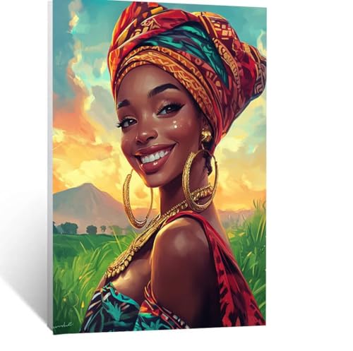 Malen Nach Zahlen Erwachsene Frau Malen Nach Zahlen Kinder Landschaft mit Pinsel und Wasserdicht Leinwand Acrylfarben Set, Diy Set Erwachsene Bilder 55 x 40cm für Zimmer Deko Geschenke LSJ-3370 von LUESSJAO