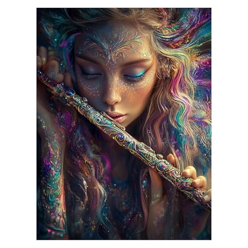 Malen Nach Zahlen Erwachsene Frau Malen Nach Zahlen Kinder Musikinstrumente mit Pinsel und Wasserdicht Leinwand Acrylfarben Set,Diy Set Erwachsene Bilder 40x55 cm für Deko Wohnzimmer Geschenke LSJ6986 von LUESSJAO