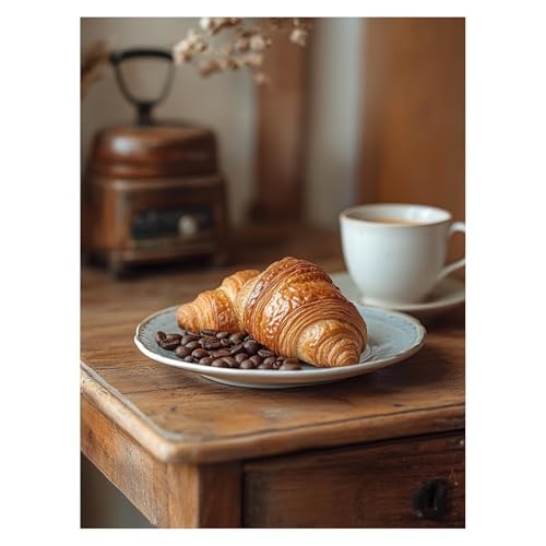 Malen Nach Zahlen Erwachsene Geschirr Malen Nach Zahlen Kinder Brot mit Pinsel und Wasserdicht Leinwand Acrylfarben Set, Diy Set Erwachsene Bilder 40 x 55 cm Zimmer Deko Geschenke für Frauen LSJ-6471 von LUESSJAO
