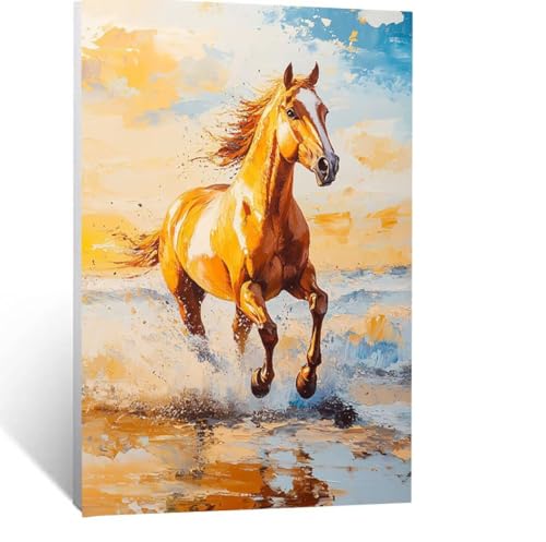 Malen Nach Zahlen Erwachsene Horse Malen Nach Zahlen Kinder Strand mit Pinsel und Wasserdicht Leinwand Acrylfarben Set, Diy Set Erwachsene Bilder 70 x 95 CM für Deko Wohnzimmer Geschenke LSJ-7069 Malen Nach Zahlen Erwachsene Horse Malen Nach Zahlen Kinder Strand mit Pinsel und Wasserdicht Leinwand Acrylfarben Set, Diy Set Erwachsene Bilder 70 x 95 CM für Deko Wohnzimmer Geschenke LSJ-7069 von LUESSJAO