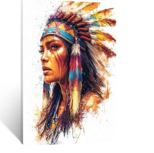 Malen Nach Zahlen Erwachsene Indianer Malen Nach Zahlen Kinder Frau mit Pinsel und Wasserdicht Leinwand Acrylfarben Set, Diy Set Erwachsene Bilder 70x95 cm für Zimmer Deko Geschenke für Frauen LSJ7179 Malen Nach Zahlen Erwachsene Indianer Malen Nach Zahlen Kinder Frau mit Pinsel und Wasserdicht Leinwand Acrylfarben Set, Diy Set Erwachsene Bilder 70x95 cm für Zimmer Deko Geschenke für Frauen LSJ7179 von LUESSJAO