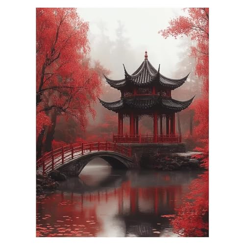 Malen Nach Zahlen Erwachsene Japan Malen Nach Zahlen Kinder Architektur mit Pinsel und Wasserdicht Leinwand Acrylfarben Set, Diy Set Erwachsene Bilder 100 x 135cm Deko Wohnzimmer Geschenke LSJ-4669 von LUESSJAO