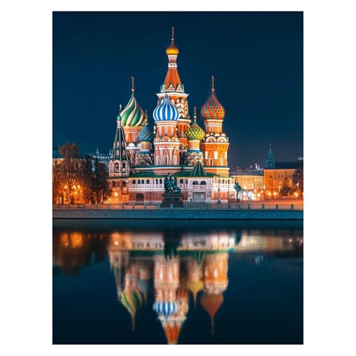 Malen Nach Zahlen Erwachsene Kirche Malen Nach Zahlen Kinder Architektur mit Pinsel und Wasserdicht Leinwand Acrylfarben Set, Diy Set Erwachsene Bilder 60x80 CM für Deko Wohnzimmer Geschenke LSJ-6986 von LUESSJAO