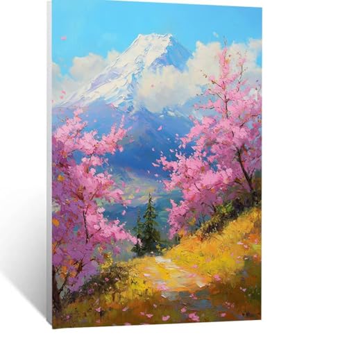 Malen Nach Zahlen Erwachsene Kirschblüten Malen Nach Zahlen Kinder Schneeberg mit Pinsel und Wasserdicht Leinwand Acrylfarben Set, Diy Set Erwachsene Bilder 90x120CM für Zimmer Deko Geschenke LSJ-0471 Malen Nach Zahlen Erwachsene Kirschblüten Malen Nach Zahlen Kinder Schneeberg mit Pinsel und Wasserdicht Leinwand Acrylfarben Set, Diy Set Erwachsene Bilder 90x120CM für Zimmer Deko Geschenke LSJ-0471 von LUESSJAO