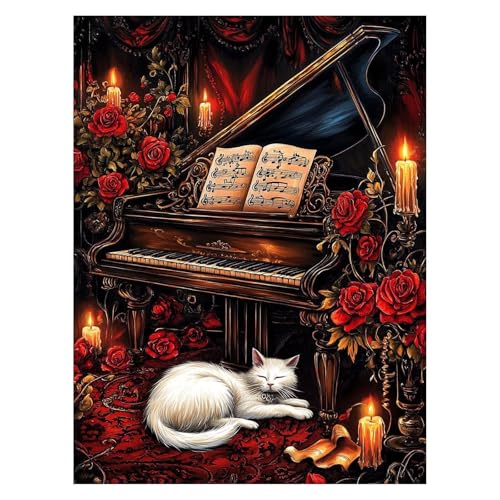 Malen Nach Zahlen Erwachsene Klavier Malen Nach Zahlen Kinder Katze mit Pinsel und Wasserdicht Leinwand Acrylfarben Set,Diy Set Erwachsene Bilder 40x55 cm für Zimmer Deko Geschenke für Frauen LSJ-6317 Malen Nach Zahlen Erwachsene Klavier Malen Nach Zahlen Kinder Katze mit Pinsel und Wasserdicht Leinwand Acrylfarben Set,Diy Set Erwachsene Bilder 40x55 cm für Zimmer Deko Geschenke für Frauen LSJ-6317 von LUESSJAO