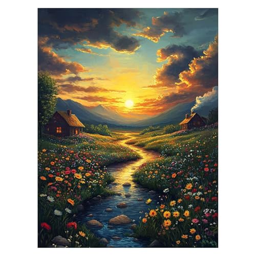 Malen Nach Zahlen Erwachsene Ländliche Landschaft Malen Nach Zahlen Kinder Blume mit Pinsel und Wasserdicht Leinwand Acrylfarben Set, Diy Set Erwachsene Bilder 50 x 70 Cm für Deko Wohnzimmer LSJ-6986 Malen Nach Zahlen Erwachsene Ländliche Landschaft Malen Nach Zahlen Kinder Blume mit Pinsel und Wasserdicht Leinwand Acrylfarben Set, Diy Set Erwachsene Bilder 50 x 70 Cm für Deko Wohnzimmer LSJ-6986 von LUESSJAO