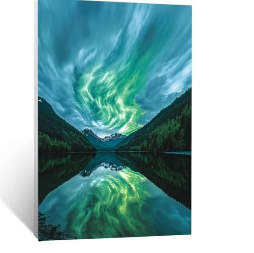 Malen Nach Zahlen Erwachsene Landschaft Malen Nach Zahlen Kinder Aurora mit Pinsel und Wasserdicht Leinwand Acrylfarben Set, Diy Set Erwachsene Bilder 30 x 40 CM für Zimmer Deko Geschenke LSJ-3918 Malen Nach Zahlen Erwachsene Landschaft Malen Nach Zahlen Kinder Aurora mit Pinsel und Wasserdicht Leinwand Acrylfarben Set, Diy Set Erwachsene Bilder 30 x 40 CM für Zimmer Deko Geschenke LSJ-3918 von LUESSJAO