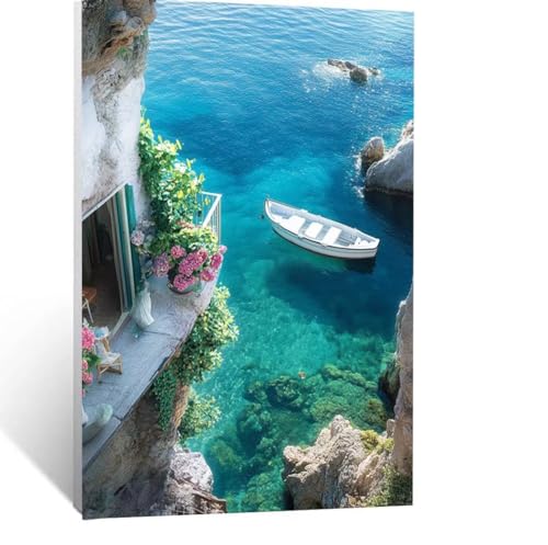 Malen Nach Zahlen Erwachsene Landschaft Malen Nach Zahlen Kinder Boot mit Pinsel und Wasserdicht Leinwand Acrylfarben Set, Diy Set Erwachsene Bilder 120 x 90CM für Zimmer Deko Geschenke LSJ-0845 Malen Nach Zahlen Erwachsene Landschaft Malen Nach Zahlen Kinder Boot mit Pinsel und Wasserdicht Leinwand Acrylfarben Set, Diy Set Erwachsene Bilder 120 x 90CM für Zimmer Deko Geschenke LSJ-0845 von LUESSJAO