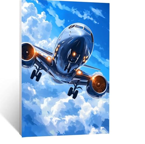Malen Nach Zahlen Erwachsene Landschaft Malen Nach Zahlen Kinder Flugzeug mit Pinsel und Wasserdicht Leinwand Acrylfarben Set, Diy Set Erwachsene Bilder 30x40 cm für Zimmer Deko Geschenke LSJ-4028 Malen Nach Zahlen Erwachsene Landschaft Malen Nach Zahlen Kinder Flugzeug mit Pinsel und Wasserdicht Leinwand Acrylfarben Set, Diy Set Erwachsene Bilder 30x40 cm für Zimmer Deko Geschenke LSJ-4028 von LUESSJAO