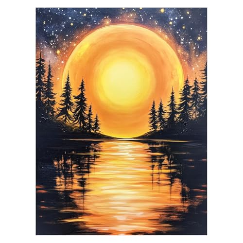 Malen Nach Zahlen Erwachsene Landschaft Malen Nach Zahlen Kinder Traum mit Pinsel und Wasserdicht Leinwand Acrylfarben Set, Diy Set Erwachsene Bilder 30 x 40CM für Deko Wohnzimmer Geschenke LSJ-6986 von LUESSJAO