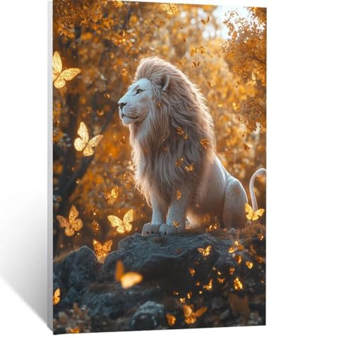 Malen Nach Zahlen Erwachsene Löwe Malen Nach Zahlen Kinder Schmetterling mit Pinsel und Wasserdicht Leinwand Acrylfarben Set, Diy Set Erwachsene Bilder 80x110cm für Zimmer Deko Geschenke LSJ-1438 Malen Nach Zahlen Erwachsene Löwe Malen Nach Zahlen Kinder Schmetterling mit Pinsel und Wasserdicht Leinwand Acrylfarben Set, Diy Set Erwachsene Bilder 80x110cm für Zimmer Deko Geschenke LSJ-1438 von LUESSJAO