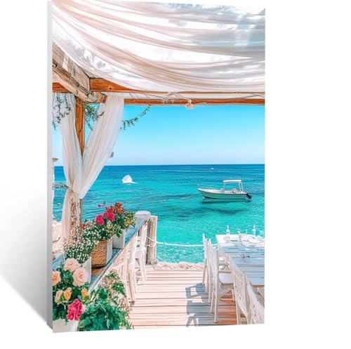 Malen Nach Zahlen Erwachsene Meerblick Malen Nach Zahlen Kinder Blume mit Pinsel und Wasserdicht Leinwand Acrylfarben Set, Diy Set Erwachsene Bilder 40 x 30CM für Zimmer Deko Geschenke LSJ-1410 Malen Nach Zahlen Erwachsene Meerblick Malen Nach Zahlen Kinder Blume mit Pinsel und Wasserdicht Leinwand Acrylfarben Set, Diy Set Erwachsene Bilder 40 x 30CM für Zimmer Deko Geschenke LSJ-1410 von LUESSJAO