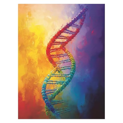 Malen Nach Zahlen Erwachsene Molekulare Struktur Malen Nach Zahlen Kinder Chromosom mit Pinsel und Wasserdicht Leinwand Acrylfarben Set, Diy Set Erwachsene Bilder 30 x 40cm Deko Wohnzimmer LSJ-6288 von LUESSJAO