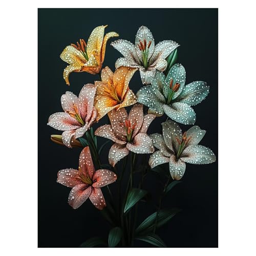 Malen Nach Zahlen Erwachsene PflanZen Malen Nach Zahlen Kinder Blume mit Pinsel und Wasserdicht Leinwand Acrylfarben Set, Diy Set Erwachsene Bilder 30 x 40cm Zimmer Deko Geschenke für Frauen LSJ-4832 von LUESSJAO