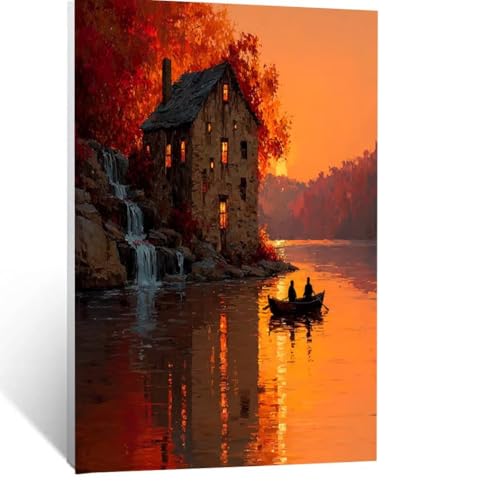 Malen Nach Zahlen Erwachsene Seeblick Malen Nach Zahlen Kinder Sonnenuntergang mit Pinsel und Wasserdicht Leinwand Acrylfarben Set, Diy Set Erwachsene Bilder 90x120CM für Zimmer Deko Geschenke LSJ0185 Malen Nach Zahlen Erwachsene Seeblick Malen Nach Zahlen Kinder Sonnenuntergang mit Pinsel und Wasserdicht Leinwand Acrylfarben Set, Diy Set Erwachsene Bilder 90x120CM für Zimmer Deko Geschenke LSJ0185 von LUESSJAO