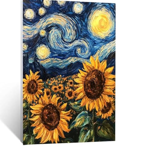 Malen Nach Zahlen Erwachsene Sonnenblume Malen Nach Zahlen Kinder Sternenhimmel mit Pinsel und Wasserdicht Leinwand Acrylfarben Set, Diy Set Erwachsene Bilder 80x110cm für Deko Wohnzimmer LSJ-5728 Malen Nach Zahlen Erwachsene Sonnenblume Malen Nach Zahlen Kinder Sternenhimmel mit Pinsel und Wasserdicht Leinwand Acrylfarben Set, Diy Set Erwachsene Bilder 80x110cm für Deko Wohnzimmer LSJ-5728 von LUESSJAO