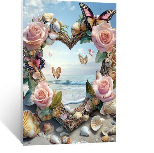 Malen Nach Zahlen Erwachsene Strand Malen Nach Zahlen Kinder Blume mit Pinsel und Wasserdicht Leinwand Acrylfarben Set, Diy Set Erwachsene Bilder 80x110CM für Zimmer Deko Geschenke für Frauen LSJ-1328 Malen Nach Zahlen Erwachsene Strand Malen Nach Zahlen Kinder Blume mit Pinsel und Wasserdicht Leinwand Acrylfarben Set, Diy Set Erwachsene Bilder 80x110CM für Zimmer Deko Geschenke für Frauen LSJ-1328 von LUESSJAO
