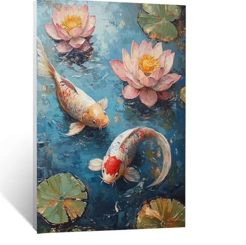 Malen Nach Zahlen Erwachsene Tier Malen Nach Zahlen Kinder Fisch mit Pinsel und Wasserdicht Leinwand Acrylfarben Set, Diy Set Erwachsene Bilder 40x30cm für Deko Wohnzimmer Geschenke für Frauen LSJ7504 Malen Nach Zahlen Erwachsene Tier Malen Nach Zahlen Kinder Fisch mit Pinsel und Wasserdicht Leinwand Acrylfarben Set, Diy Set Erwachsene Bilder 40x30cm für Deko Wohnzimmer Geschenke für Frauen LSJ7504 von LUESSJAO