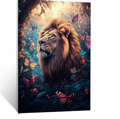 Malen Nach Zahlen Erwachsene Tier Malen Nach Zahlen Kinder Löwe mit Pinsel und Wasserdicht Leinwand Acrylfarben Set, Diy Set Erwachsene Bilder 80x110 cm für Zimmer Deko Geschenke für Frauen LSJ-1460 Malen Nach Zahlen Erwachsene Tier Malen Nach Zahlen Kinder Löwe mit Pinsel und Wasserdicht Leinwand Acrylfarben Set, Diy Set Erwachsene Bilder 80x110 cm für Zimmer Deko Geschenke für Frauen LSJ-1460 von LUESSJAO