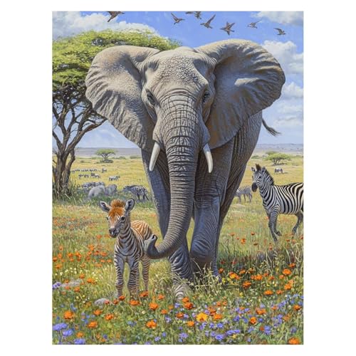 Malen Nach Zahlen Erwachsene Tier Malen Nach Zahlen Kinder Zebra mit Pinsel und Wasserdicht Leinwand Acrylfarben Set,Diy Set Erwachsene Bilder 100 x 135cm für Zimmer Deko Geschenke für Frauen LSJ-6349 von LUESSJAO