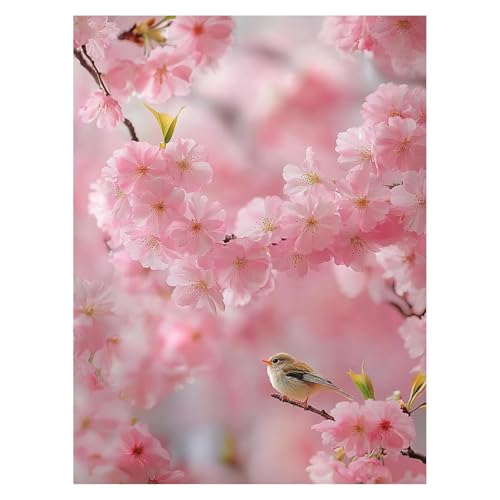 Malen Nach Zahlen Erwachsene Vogel Malen Nach Zahlen Kinder Blume mit Pinsel und Wasserdicht Leinwand Acrylfarben Set, Diy Set Erwachsene Bilder 100 x 135cm Zimmer Deko Geschenke für Frauen LSJ-4333 von LUESSJAO