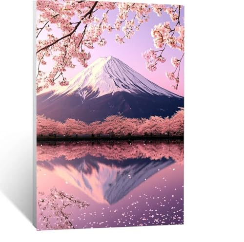 Malen Nach Zahlen Erwachsene Vulkan Fuji Malen Nach Zahlen Kinder Kirschblüten mit Pinsel und Wasserdicht Leinwand Acrylfarben Set, Diy Set Erwachsene Bilder 55 x 40 cm für Zimmer Deko LSJ-5680 Malen Nach Zahlen Erwachsene Vulkan Fuji Malen Nach Zahlen Kinder Kirschblüten mit Pinsel und Wasserdicht Leinwand Acrylfarben Set, Diy Set Erwachsene Bilder 55 x 40 cm für Zimmer Deko LSJ-5680 von LUESSJAO