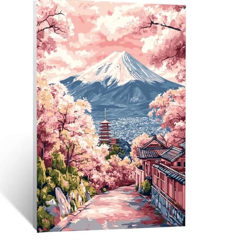Malen Nach Zahlen Erwachsene Vulkan Fuji Malen Nach Zahlen Kinder Schneeberg mit Pinsel und Wasserdicht Leinwand Acrylfarben Set, Diy Set Erwachsene Bilder 35x50CM für Zimmer Deko Geschenke LSJ-4755 Malen Nach Zahlen Erwachsene Vulkan Fuji Malen Nach Zahlen Kinder Schneeberg mit Pinsel und Wasserdicht Leinwand Acrylfarben Set, Diy Set Erwachsene Bilder 35x50CM für Zimmer Deko Geschenke LSJ-4755 von LUESSJAO