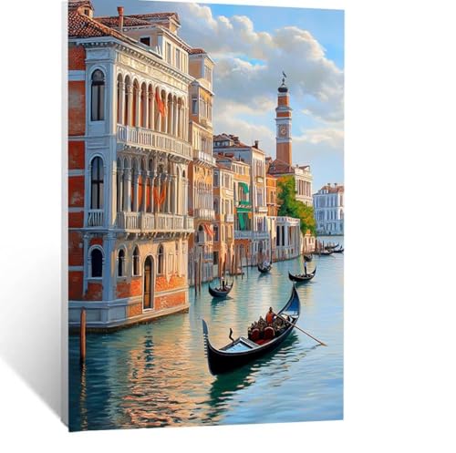 Malen Nach Zahlen Erwachsene Wasserstadt Malen Nach Zahlen Kinder Landschaft mit Pinsel und Wasserdicht Leinwand Acrylfarben Set, Diy Set Erwachsene Bilder 40 x 30 cm für Zimmer Deko Geschenke LSJ0530 Malen Nach Zahlen Erwachsene Wasserstadt Malen Nach Zahlen Kinder Landschaft mit Pinsel und Wasserdicht Leinwand Acrylfarben Set, Diy Set Erwachsene Bilder 40 x 30 cm für Zimmer Deko Geschenke LSJ0530 von LUESSJAO