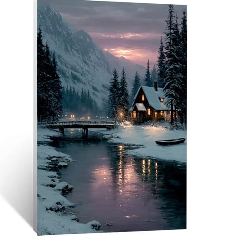 Malen Nach Zahlen Erwachsene Winter Malen Nach Zahlen Kinder Schneeszene mit Pinsel und Wasserdicht Leinwand Acrylfarben Set, Diy Set Erwachsene Bilder 100 x 135cm für Zimmer Deko Geschenke LSJ-1022 Malen Nach Zahlen Erwachsene Winter Malen Nach Zahlen Kinder Schneeszene mit Pinsel und Wasserdicht Leinwand Acrylfarben Set, Diy Set Erwachsene Bilder 100 x 135cm für Zimmer Deko Geschenke LSJ-1022 von LUESSJAO
