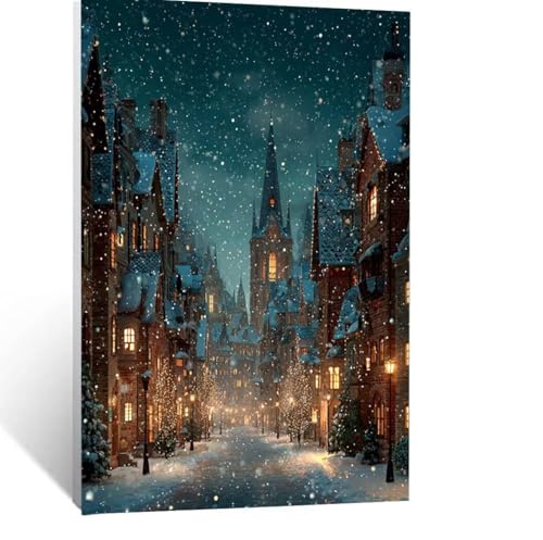 Malen Nach Zahlen Erwachsene Winter Malen Nach Zahlen Kinder Straßenansicht mit Pinsel und Wasserdicht Leinwand Acrylfarben Set, Diy Set Erwachsene Bilder 80 x 110 CM für Zimmer Deko Geschenke LSJ0206 Malen Nach Zahlen Erwachsene Winter Malen Nach Zahlen Kinder Straßenansicht mit Pinsel und Wasserdicht Leinwand Acrylfarben Set, Diy Set Erwachsene Bilder 80 x 110 CM für Zimmer Deko Geschenke LSJ0206 von LUESSJAO