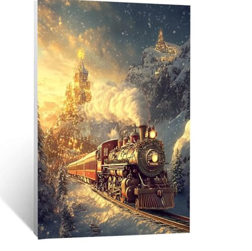 Malen Nach Zahlen Erwachsene Zug Malen Nach Zahlen Kinder Landschaft mit Pinsel und Wasserdicht Leinwand Acrylfarben Set, Diy Set Erwachsene Bilder 50 x 35 cm für Zimmer Deko Geschenke LSJ-4821 Malen Nach Zahlen Erwachsene Zug Malen Nach Zahlen Kinder Landschaft mit Pinsel und Wasserdicht Leinwand Acrylfarben Set, Diy Set Erwachsene Bilder 50 x 35 cm für Zimmer Deko Geschenke LSJ-4821 von LUESSJAO