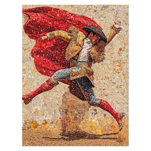 Matador Malen Nach Zahlen Erwachsene, Malen Nach Zahlen auf Leinwand mit Pinsel und Acrylfarben 135x100cm DIY Basteln Erwachsene Leinwand Bilder Mann für Deko Wohnzimmer Geschenke für Frauen LSJ-4382 von LUESSJAO