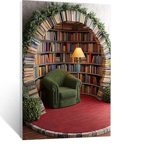 PflanZen Diamond Painting Bücherregal Diamond Painting Erwachsene Groß XXL 50x70cm Vollbohrer Diamanten Malerei Bilder Stickerei Bastelset Erwachsene Kinder Anfänger Home Wanddeko Geschenk LSJ5866 von LUESSJAO