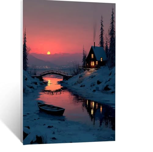Sonnenuntergang Malen Nach Zahlen Erwachsene, Malen nach Zahlen auf Leinwand mit Pinsel und Acrylfarben 80x110cm DIY Basteln Erwachsene Leinwand Bilder Winter für Wanddeko Wohnzimmer Geschenke LSJ1009 Sonnenuntergang Malen Nach Zahlen Erwachsene, Malen nach Zahlen auf Leinwand mit Pinsel und Acrylfarben 80x110cm DIY Basteln Erwachsene Leinwand Bilder Winter für Wanddeko Wohnzimmer Geschenke LSJ1009 von LUESSJAO