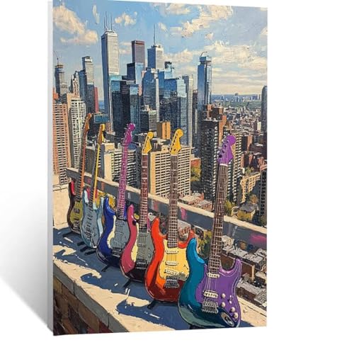 Stadt Malen Nach Zahlen Erwachsene, Malen nach Zahlen auf Leinwand mit Pinsel und Acrylfarben 60x80CM DIY Basteln Erwachsene Leinwand Bilder Musikinstrumente für Wanddeko Wohnzimmer Geschenke LSJ-6617 Stadt Malen Nach Zahlen Erwachsene, Malen nach Zahlen auf Leinwand mit Pinsel und Acrylfarben 60x80CM DIY Basteln Erwachsene Leinwand Bilder Musikinstrumente für Wanddeko Wohnzimmer Geschenke LSJ-6617 von LUESSJAO