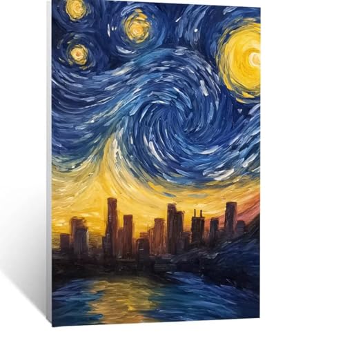 Stadt Malen Nach Zahlen Erwachsene, Malen nach Zahlen auf Leinwand mit Pinsel und Acrylfarben 95 x 70 CM DIY Basteln Erwachsene Leinwand Bilder Sternenhimmel für Wanddeko Wohnzimmer Geschenke LSJ-5694 Stadt Malen Nach Zahlen Erwachsene, Malen nach Zahlen auf Leinwand mit Pinsel und Acrylfarben 95 x 70 CM DIY Basteln Erwachsene Leinwand Bilder Sternenhimmel für Wanddeko Wohnzimmer Geschenke LSJ-5694 von LUESSJAO
