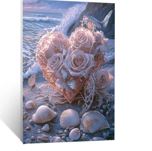 Strand Malen Nach Zahlen Erwachsene, Malen nach Zahlen auf Leinwand mit Pinsel und Acrylfarben 100x135 cm DIY Basteln Erwachsene Leinwand Bilder Herz für Deko Wohnzimmer Geschenke für Frauen LSJ-1319 Strand Malen Nach Zahlen Erwachsene, Malen nach Zahlen auf Leinwand mit Pinsel und Acrylfarben 100x135 cm DIY Basteln Erwachsene Leinwand Bilder Herz für Deko Wohnzimmer Geschenke für Frauen LSJ-1319 von LUESSJAO