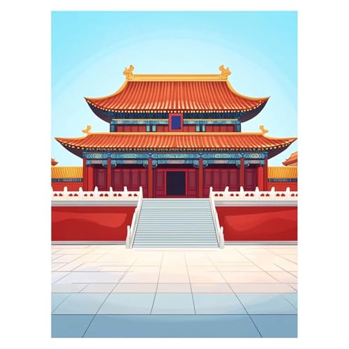 Verbotene Stadt Malen Nach Zahlen Erwachsene, Malen Nach Zahlen auf Leinwand mit Pinsel und Acrylfarben 55x40 CM DIY Basteln Erwachsene Leinwand Bilder Architektur für WandDeko Wohnzimmer LSJ-6986 Verbotene Stadt Malen Nach Zahlen Erwachsene, Malen Nach Zahlen auf Leinwand mit Pinsel und Acrylfarben 55x40 CM DIY Basteln Erwachsene Leinwand Bilder Architektur für WandDeko Wohnzimmer LSJ-6986 von LUESSJAO