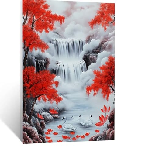 Wasserfall Malen Nach Zahlen Erwachsene, Malen nach Zahlen auf Leinwand mit Pinsel und Acrylfarben 35x50 CM DIY Basteln Erwachsene Leinwand Bilder Landschaft für Wanddeko Wohnzimmer Geschenke LSJ-0476 Wasserfall Malen Nach Zahlen Erwachsene, Malen nach Zahlen auf Leinwand mit Pinsel und Acrylfarben 35x50 CM DIY Basteln Erwachsene Leinwand Bilder Landschaft für Wanddeko Wohnzimmer Geschenke LSJ-0476 von LUESSJAO